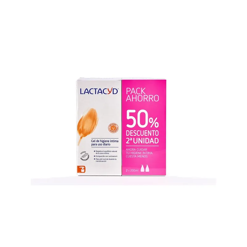 Lactacyd Gel higiene íntima Duplo. 2x200ml Lactacyd Gel higiene íntima Duplo. 2x200ml
