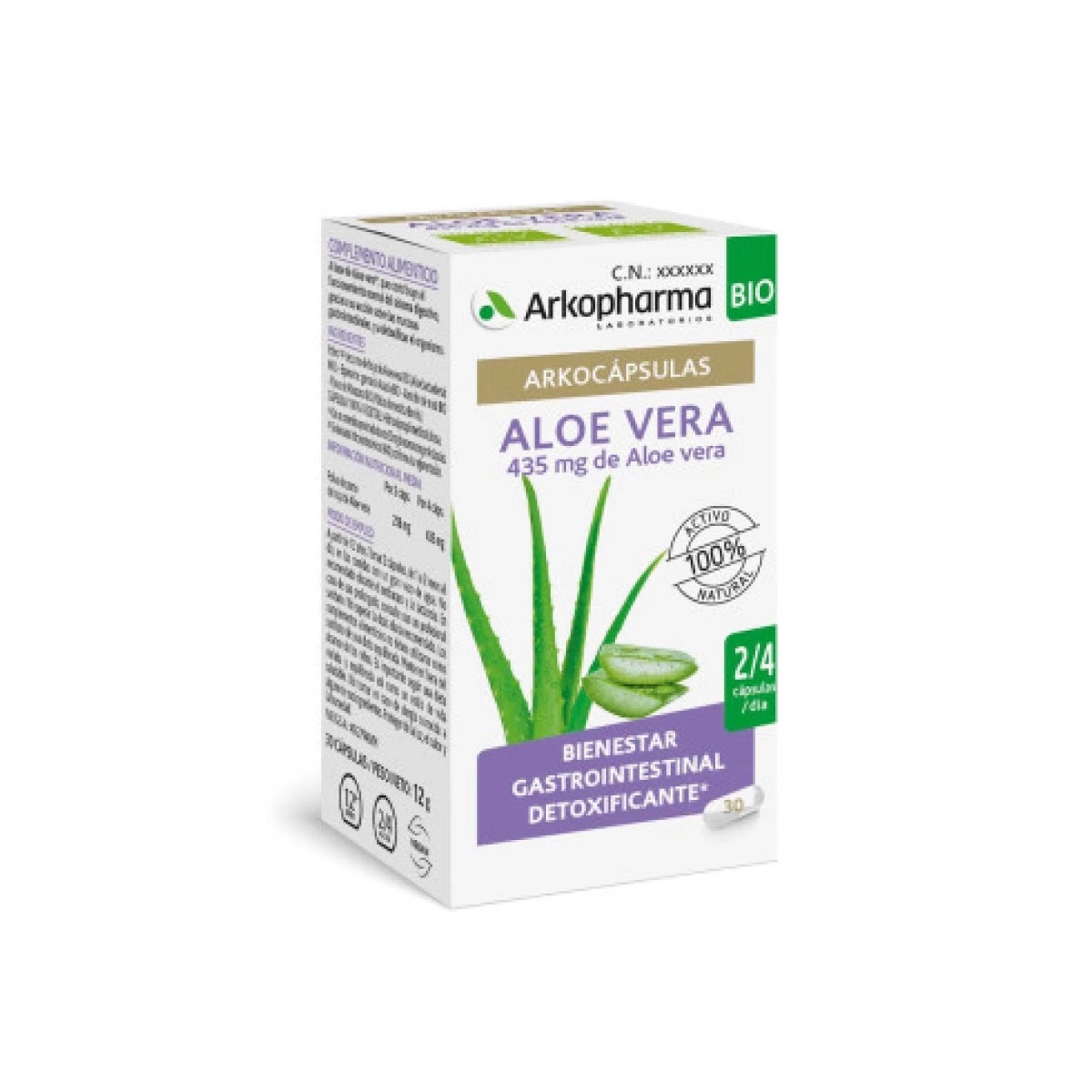 Arkocápsulas Aloe vera BIO, 30 cápsulas