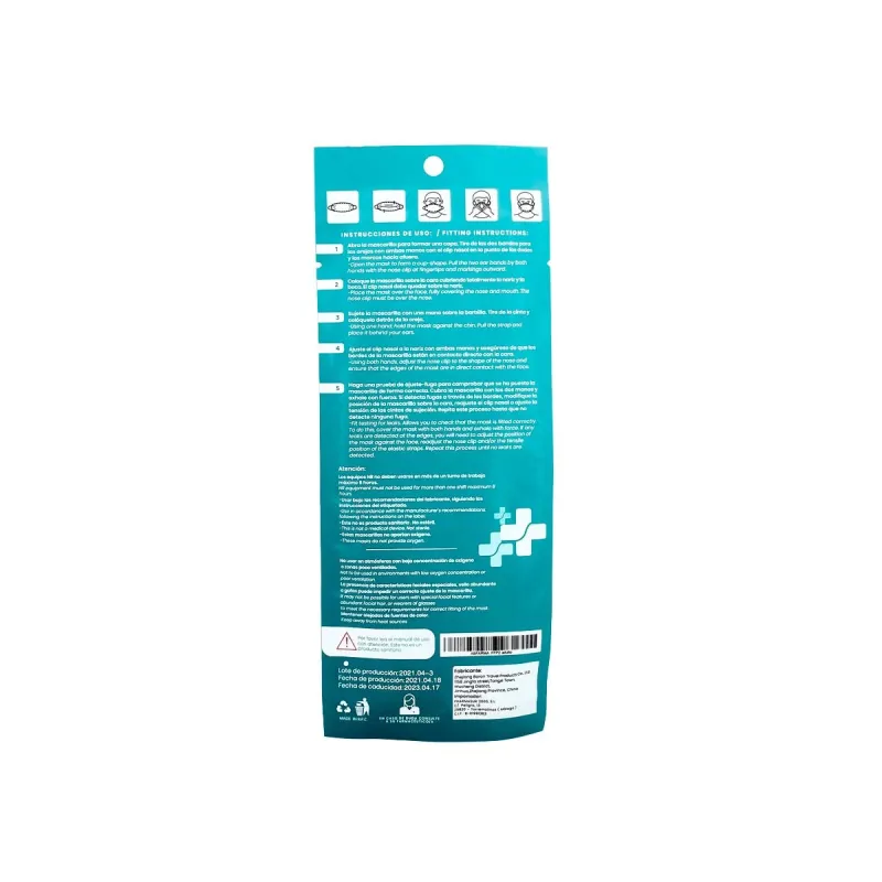 Mascarilla FFP2 Pez Azul Marino, 1 Ud. Mascarilla FFP2 Pez Azul Marino, 1 Ud.