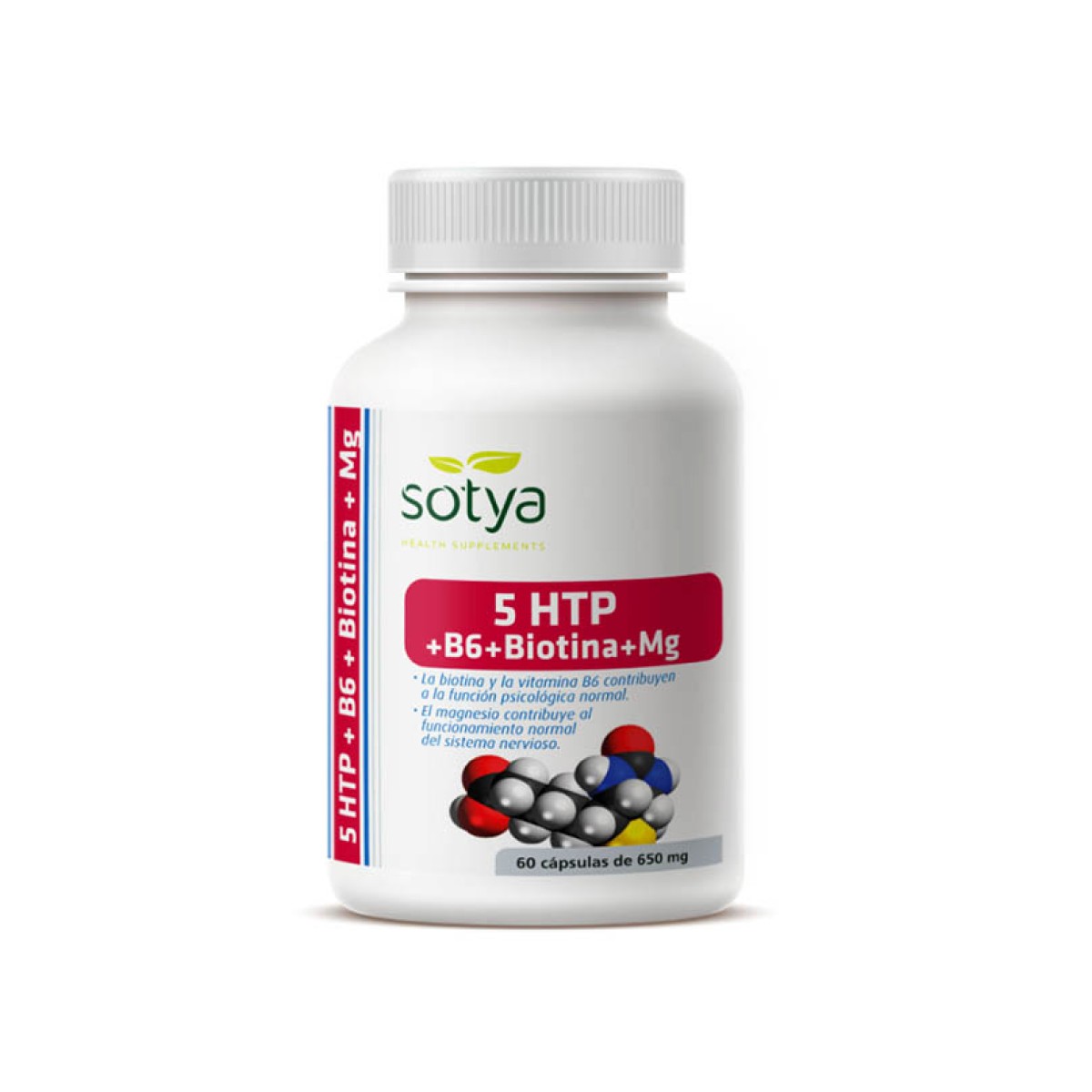 Sotya 5-HTP + Biotina + B6, 60 cápsulas