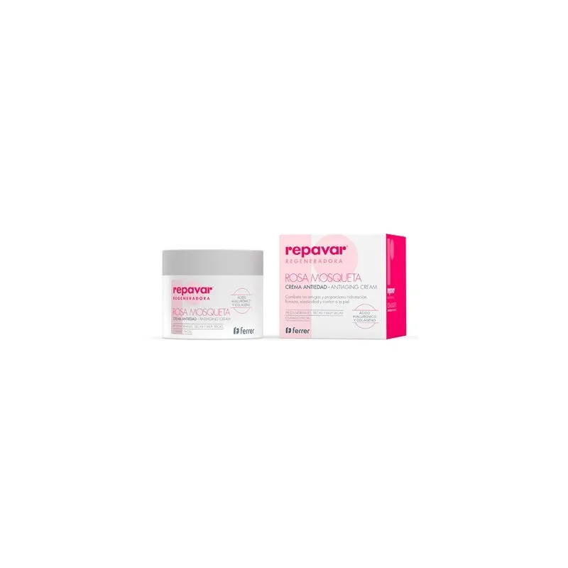 Repavar regeneradora rosa mosqueta crema antiedad, 50 ml