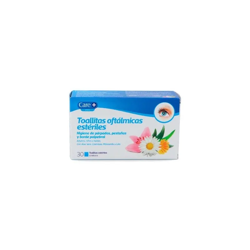 Care+ toallitas oftálmicas estériles, 30 unidades