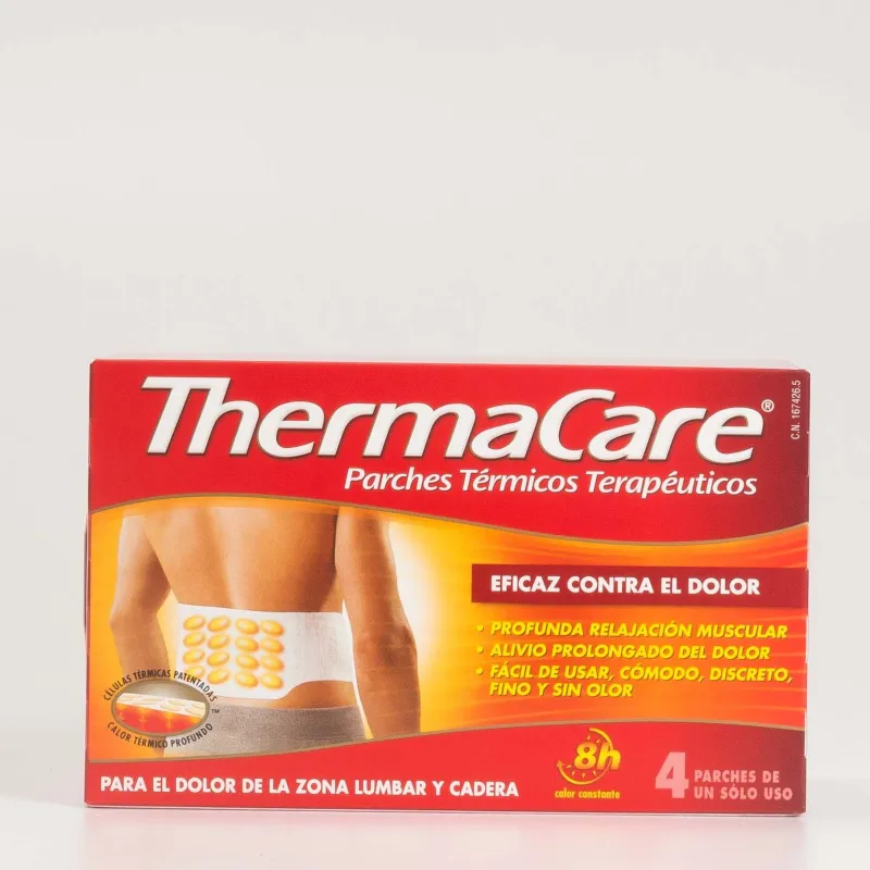 Thermacare Lumbar y Cadera, 4 parches. Thermacare Lumbar y Cadera, 4 parches.