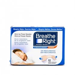 Breathe Right Tiras nasales grandes, 10 uds