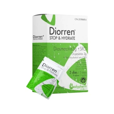Diorren 9 sobres, 8,5 g