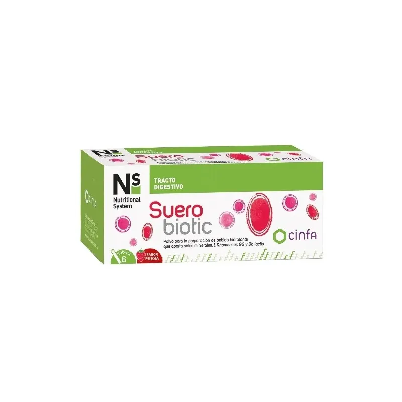 NS suerobiotic sabor fresa, 6 sobres