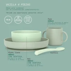 Suavinex vajilla infantil de silicona verde características Suavinex vajilla infantil de silicona verde características