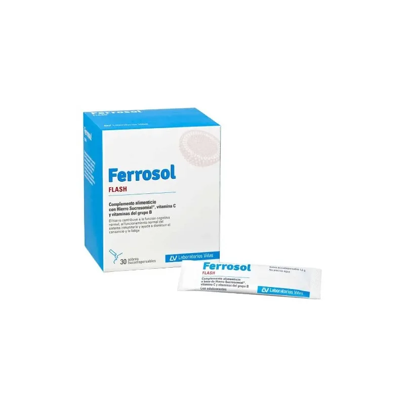 Ferrosol flash, 30 sobres bucodispersables