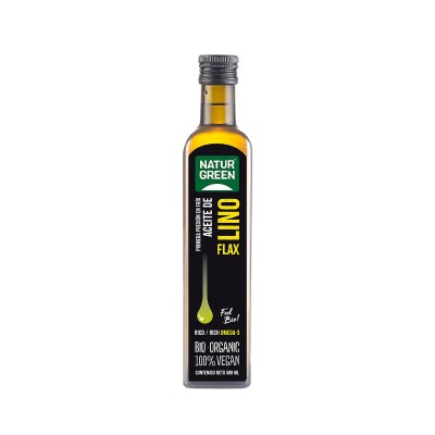 NaturGreen Aceite de lino, 500 ml. Dieta sana. 