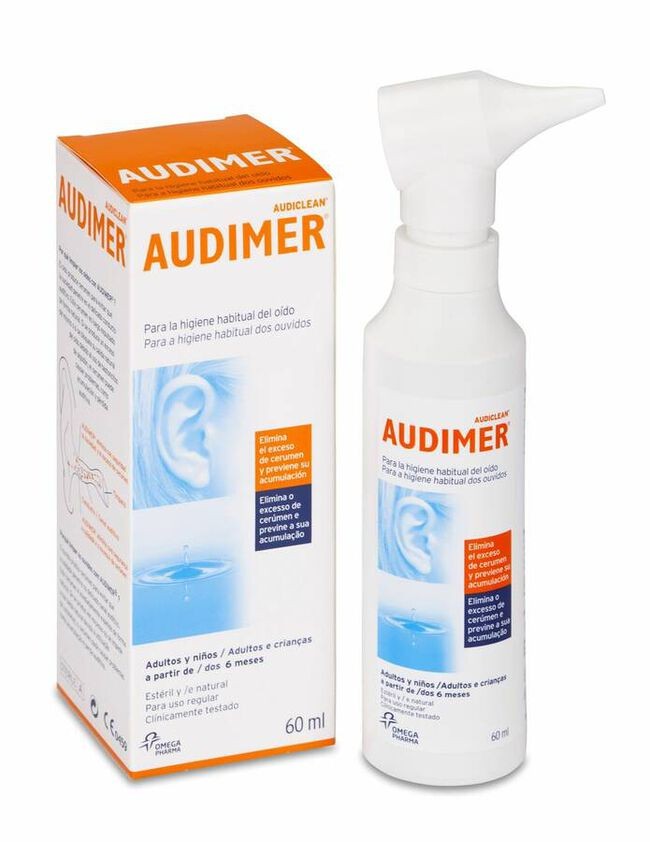 Audimer solución limpieza oídos, 60ml.