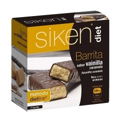 Siken Diet barrita sustitutiva sabor vainilla caramelo, 5 barritas