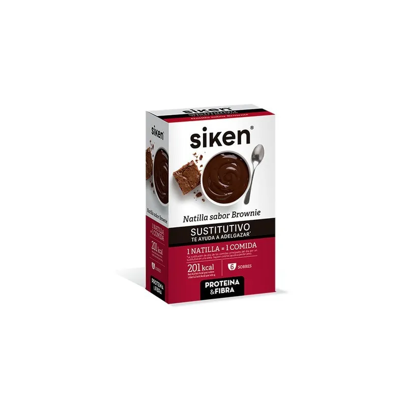 Siken Protein Sustitutive Natillas Brownie, 6 Sobres.