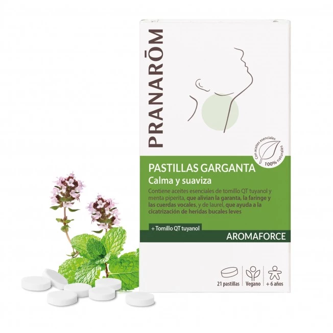 PRANAROM GARGANTA PASTILLAS AROMAFORCE PASTILLAS 21 PASTILLAS