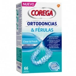 Corega Limpiador Ortodoncias Ferulas, 66 Tabletas.
