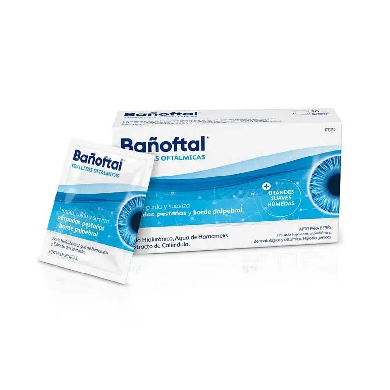 Bañoftal Toallitas Oculares Estériles, 20 Uds.