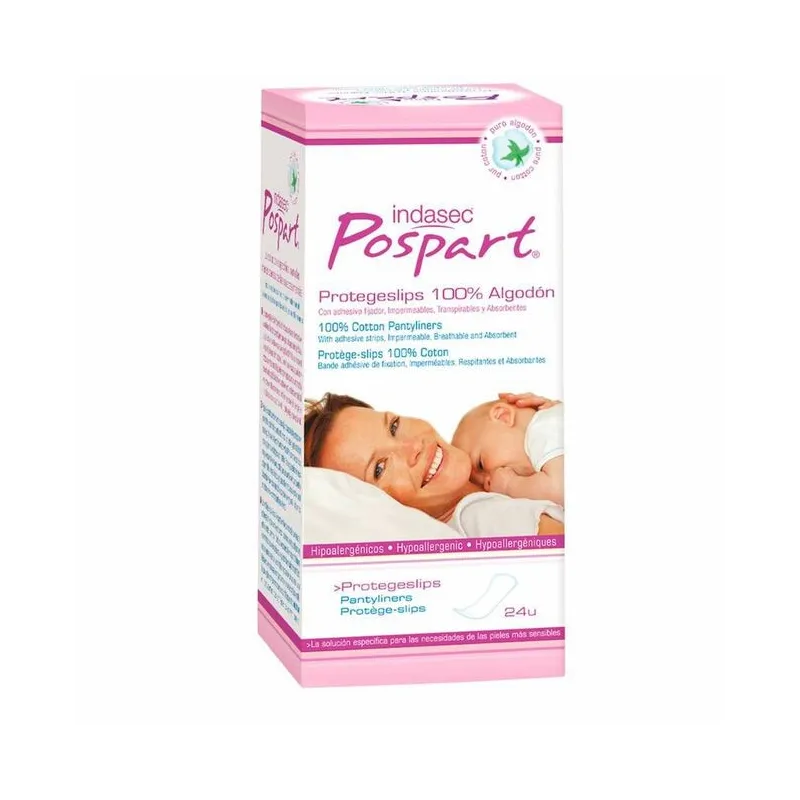 Indasec Pospart Algodón Protegeslips, 24 Unidades Indasec Pospart Algodón Protegeslips, 24 Unidades