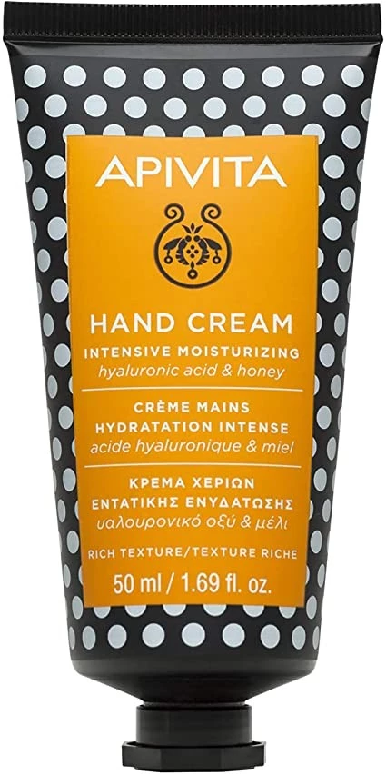 Apivita Crema Manos Secas Hialuronico Miel, 50ml.