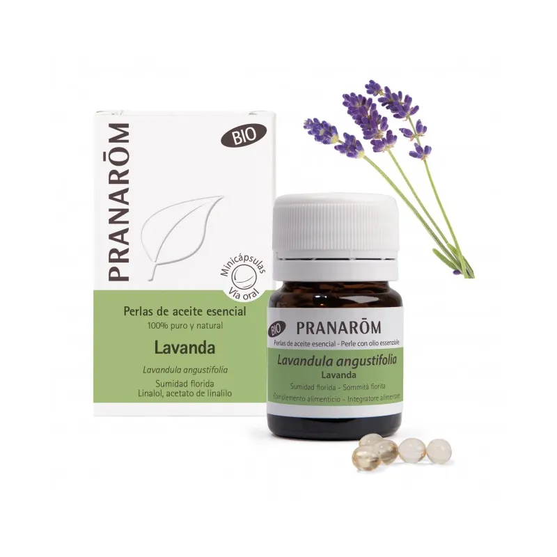 Pranarom Perlas Lavanda BIO, 60 Perlas.