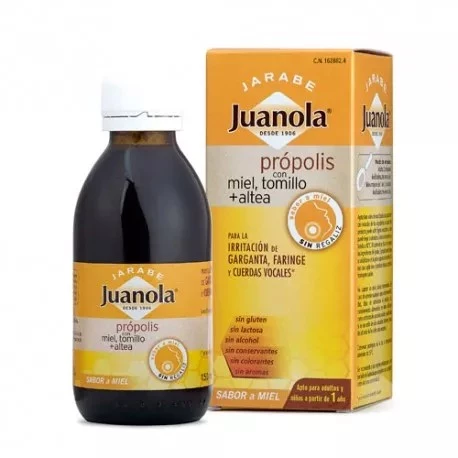 Juanola jarabe própolis miel tomillo, 125ml.