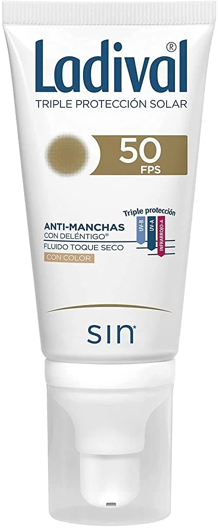 LADIVAL ANTIMANCHAS TOQUE SECO FPS 50+ CON COLOR 50 ML