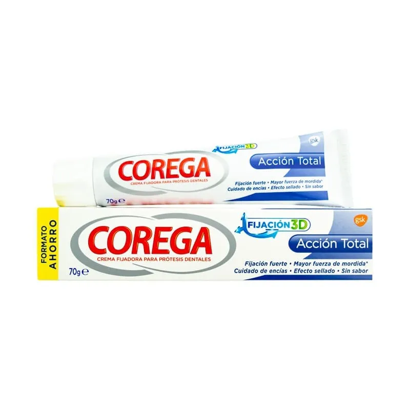 Corega Acción total Crema, 70g Ahorro.