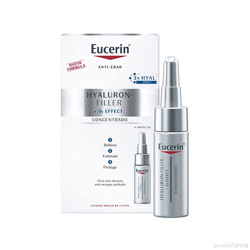 Eucerin hyaluron Filler Antiarrugas Serum, 6 Ampollas.