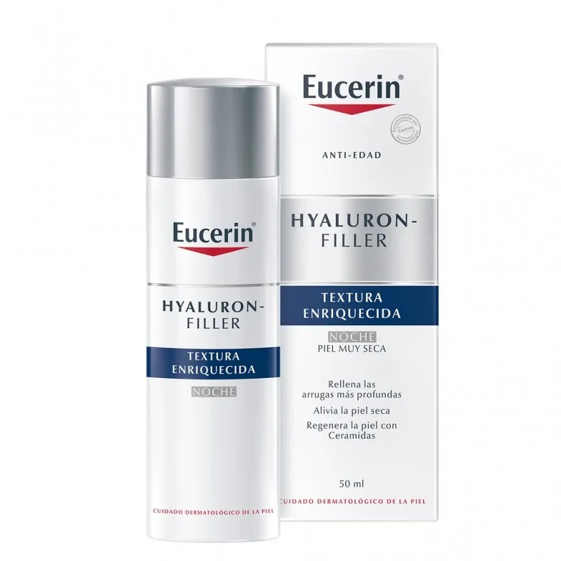 Eucerin Hyaluron-Filler Enriquecida Noche,  50ml.