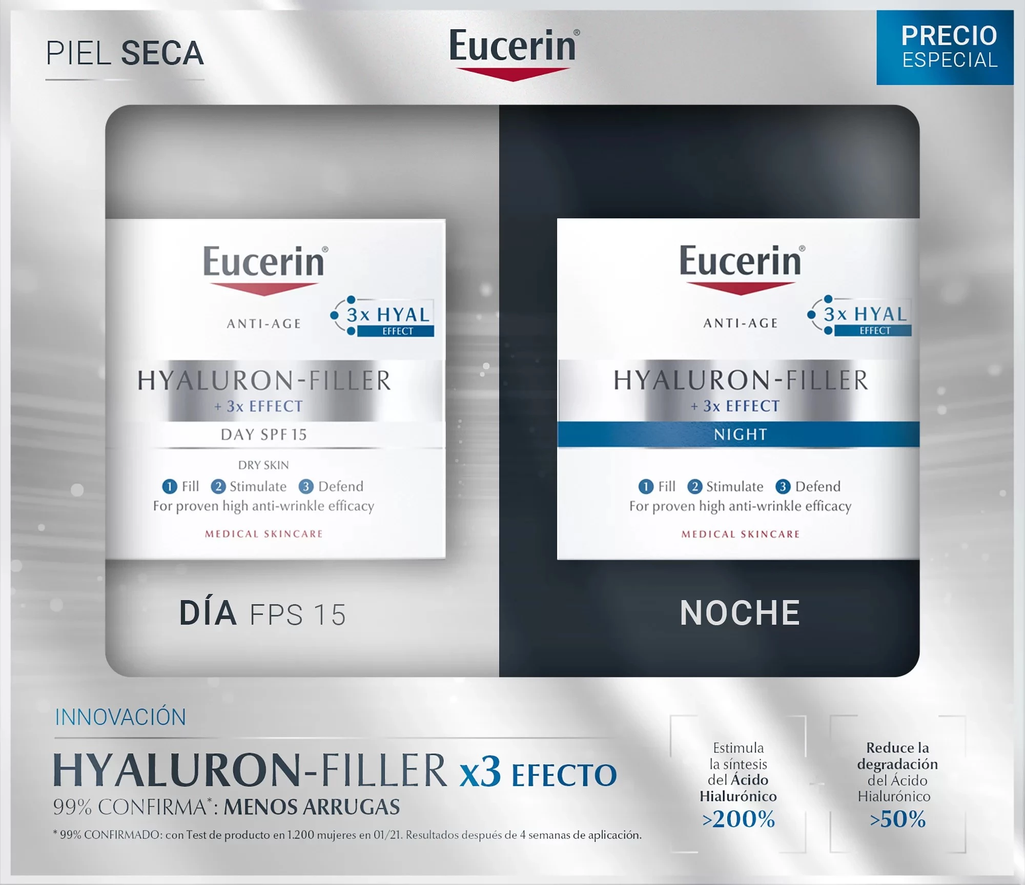 EUCERIN PACK HIALURON SECA NOCHE-DIA