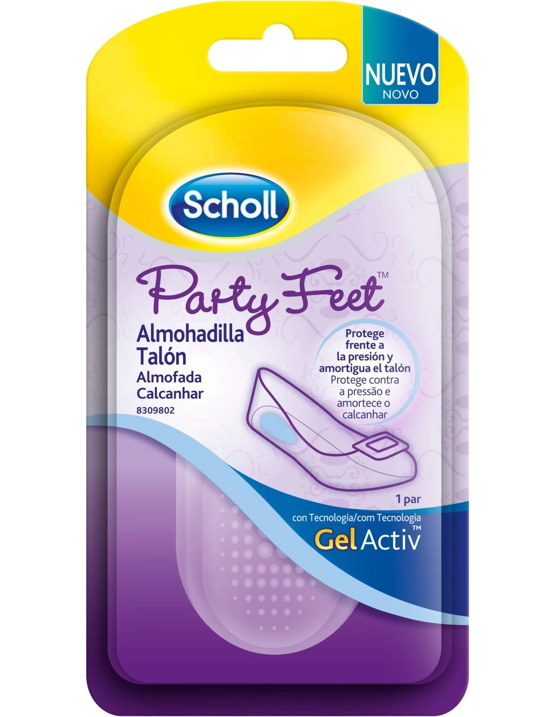 Scholl Party Feet Almohadilla Talon, 1Par.