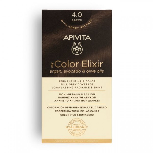 Tinte my Color Elixir apivita 4.0, Castaño Oscuro