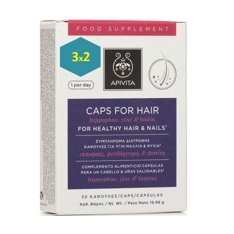 Apivita Caps For Hair TRIPLO, 3x30.