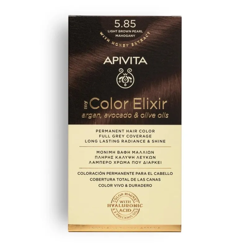 Apivita Tinte My Color Elixir 5.85 Castaño Claro Perlado Caoba Apivita Tinte My Color Elixir 5.85 Castaño Claro Perlado Caoba