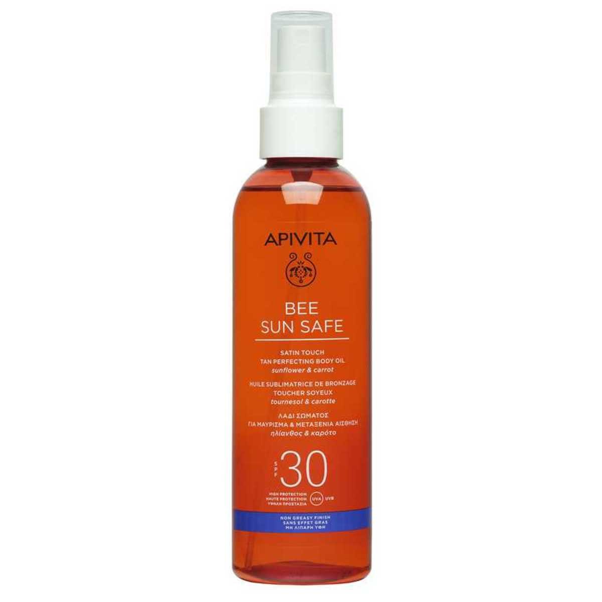 Apivita Bee Sun Aceite Corporal SPF30, 200ml.