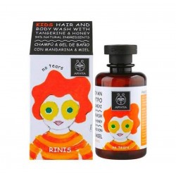 Apivita Kids Champú & Gel de Baño Mandarina Miel, 250ml.