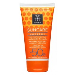 Apivita Suncare Cara Cuerpo Leche SPF50+, 150ml.