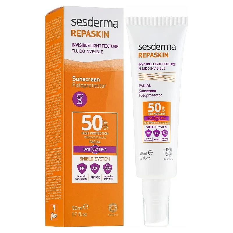 Sesderma Repaskin Fluido Invisible SPF50+, 50ml.