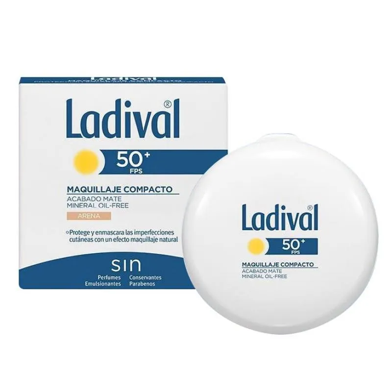 Ladival Protector Solar SPF50+  Maquillaje Compacto Arena, 10g. Ladival Protector Solar SPF50+  Maquillaje Compacto Arena, 10g.
