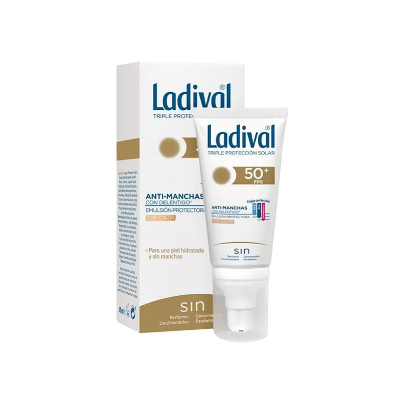 Ladival Anti-manchas SPF50+ Emulsion con Color, 50ml.