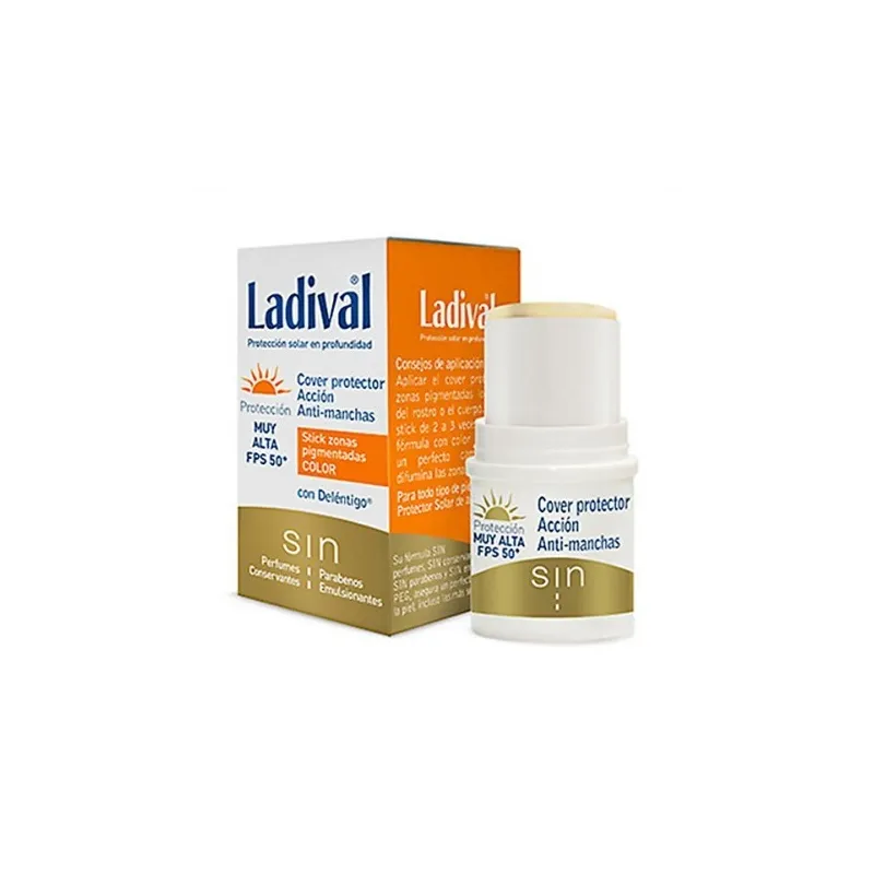 Ladival Cover Stick Anti-manchas SPF50 con color, 4ml.