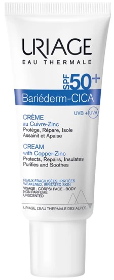 Uriage Bariederm Cica-Creme SPF50+, 40ml.