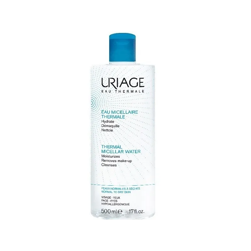 Uriage agua termal micelar piel normal a seca, 500ml. Uriage agua termal micelar piel normal a seca, 500ml.