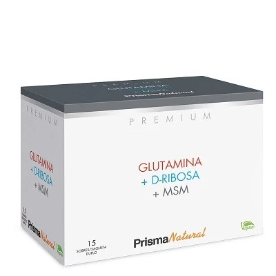 Prisma Natural Premium glutamina + D-ribosa + MSM, 30 sticks.