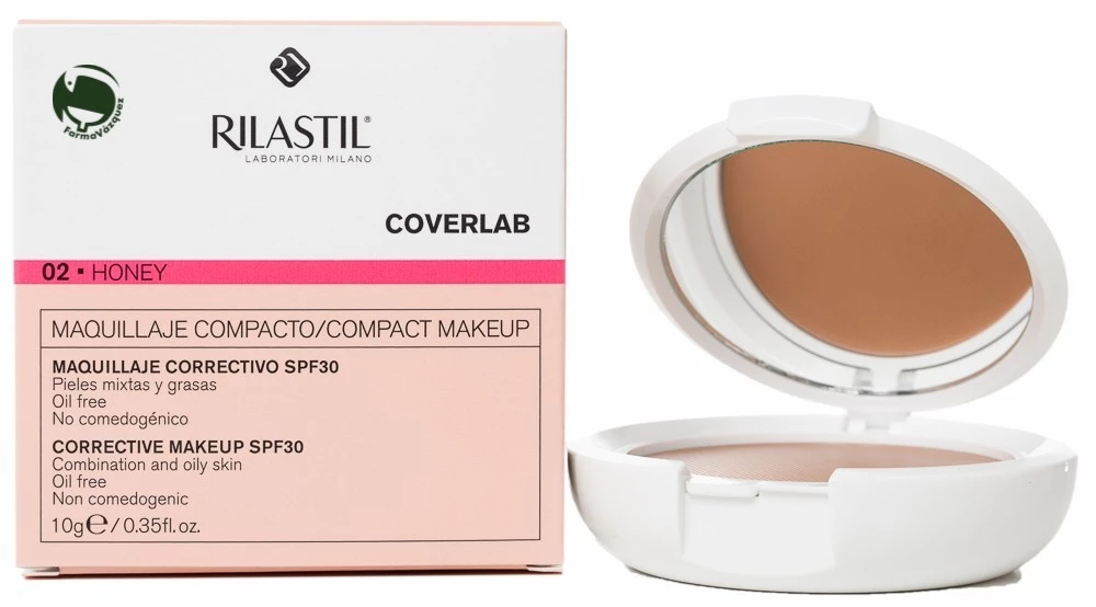 Rilastil Coverlab Maquillaje Compacto P/Seca Honey, 10gr.