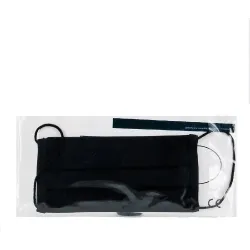 Mascarilla higiénica reutilizable de tela talla S, negra