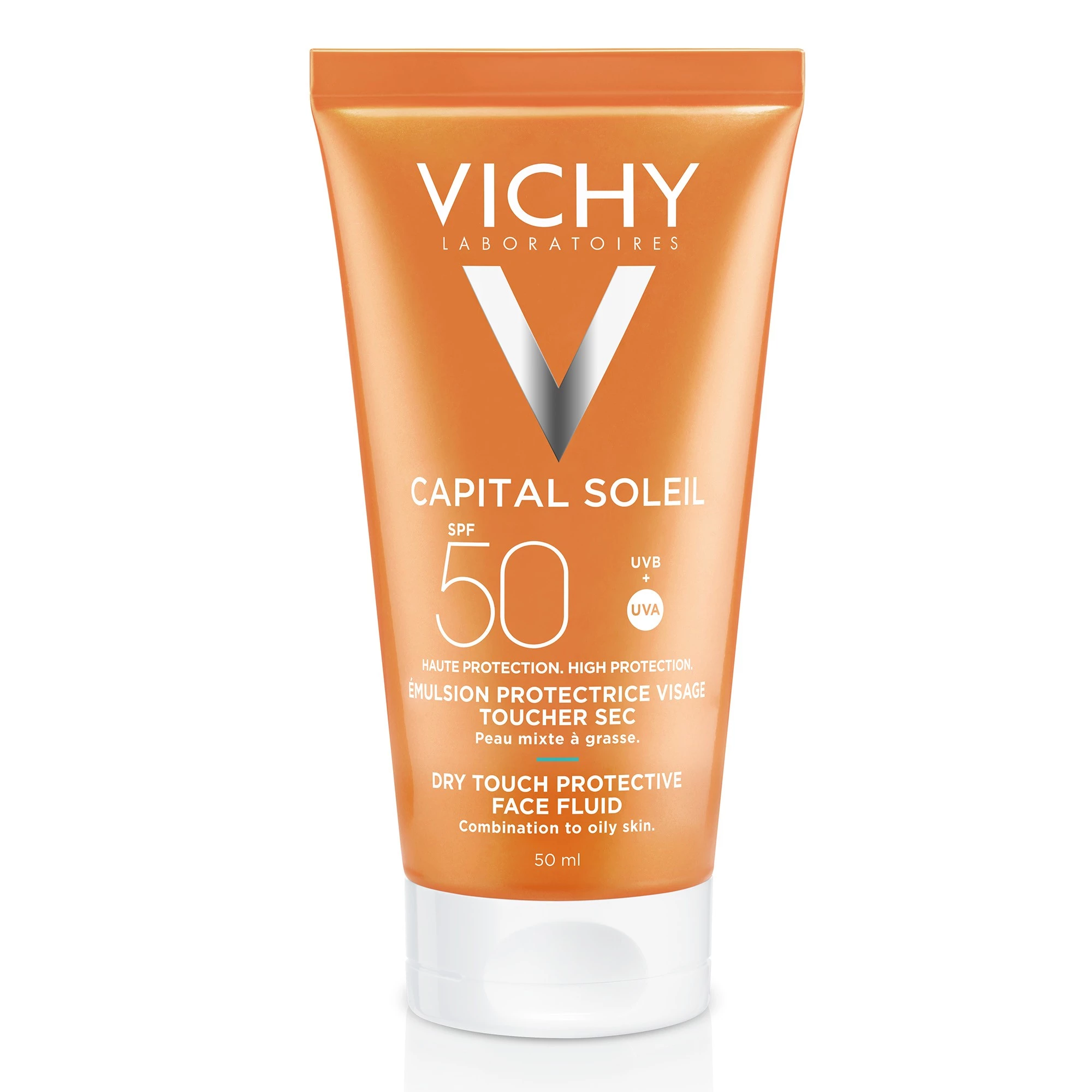 Vichy Ideal Soleil Emulsión matificante SPF 50, 50ml.