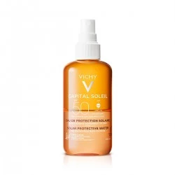 Vichy Capital Soleil Agua de Protección Solar Luminosidad SPF50, 200ml.