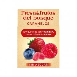 Santé Verte caramelo de fresa y frutos del bosque, 35 g