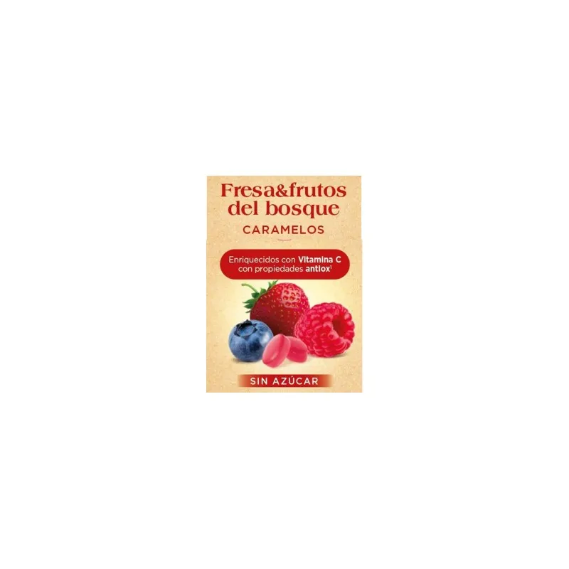 Santé Verte caramelo de fresa y frutos del bosque, 35 g
