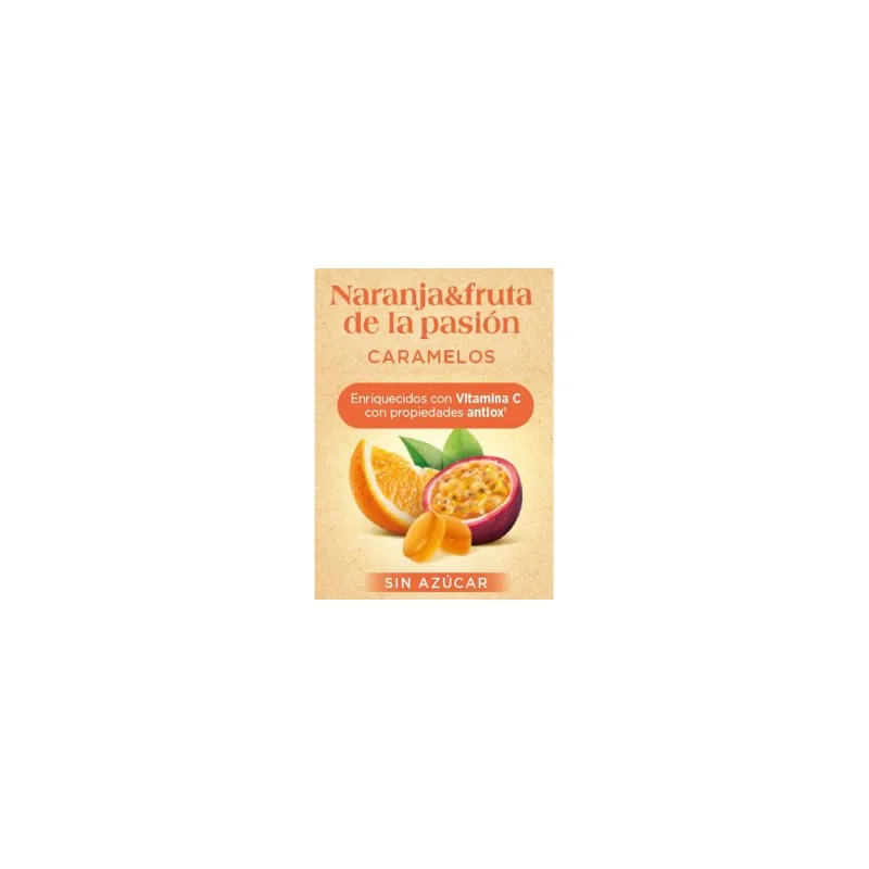 Santé Verte caramelo de  naranja y fruta pasión, 35 g Santé Verte caramelo de  naranja y fruta pasión, 35 g
