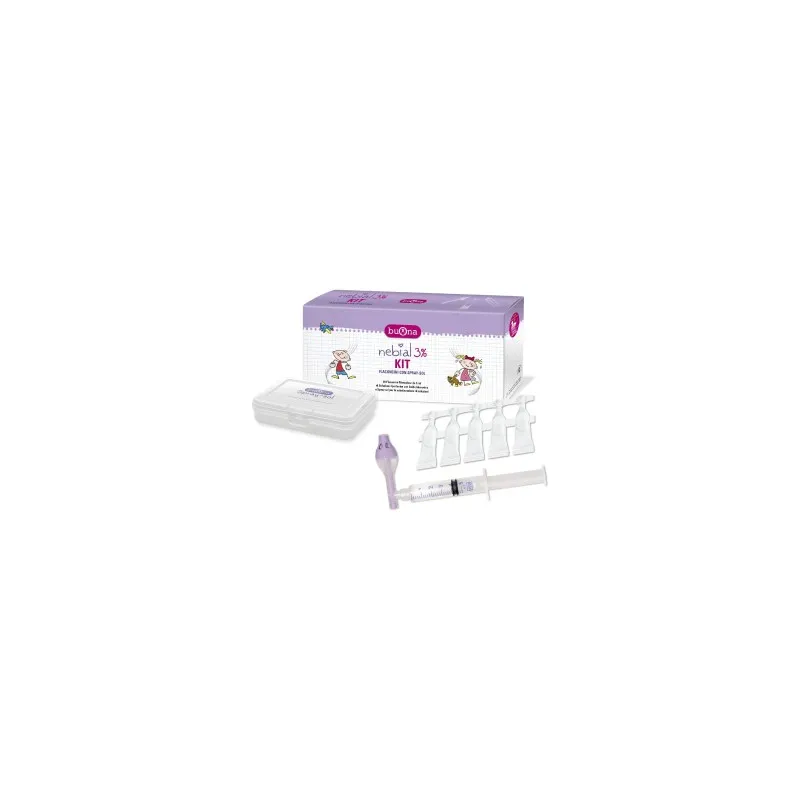 Buona Nebianax 3% Kit Limpieza Nasal Spray-sol + 20 viales de 5 ml Buona Nebianax 3% Kit Limpieza Nasal Spray-sol + 20 viales de 5 ml